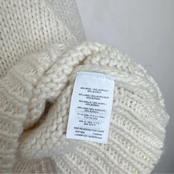 J.crew Womens Small Alpaca Turtle  Neck Sweater Ivory - Picture 12 of 16